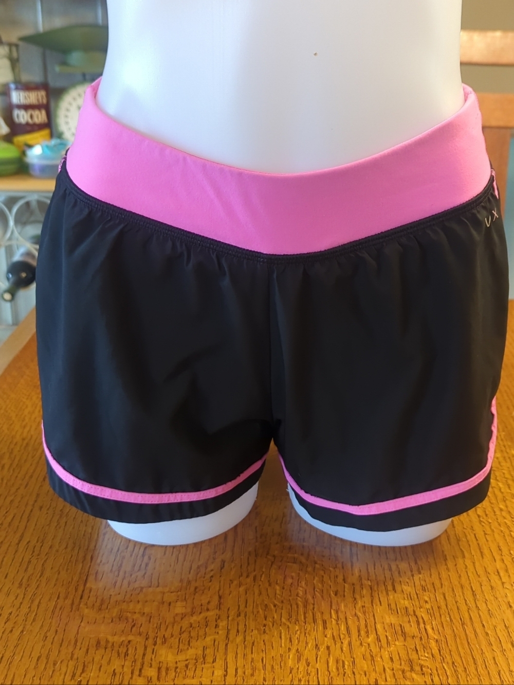 VSX Sexy Sport │ Victoria Secret │Sport Shorts Black And Pink │ Size Small